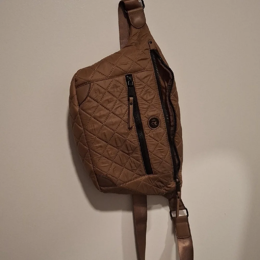 Joan & David Quilted Tan Belt Bag - Picture 2 of 7